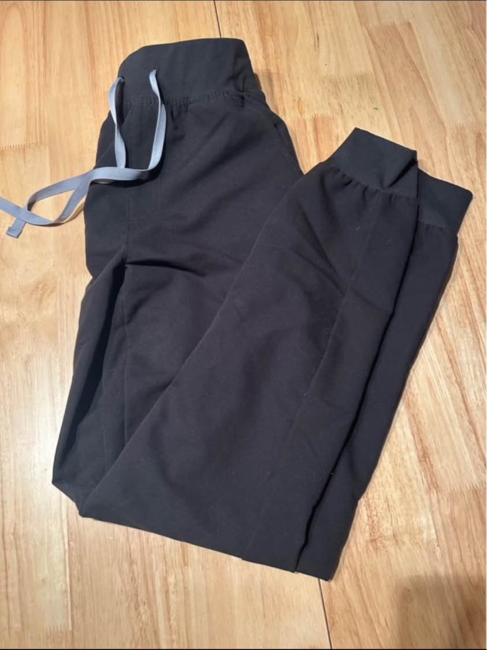 Black Zamora high waisted jogger scrub pants